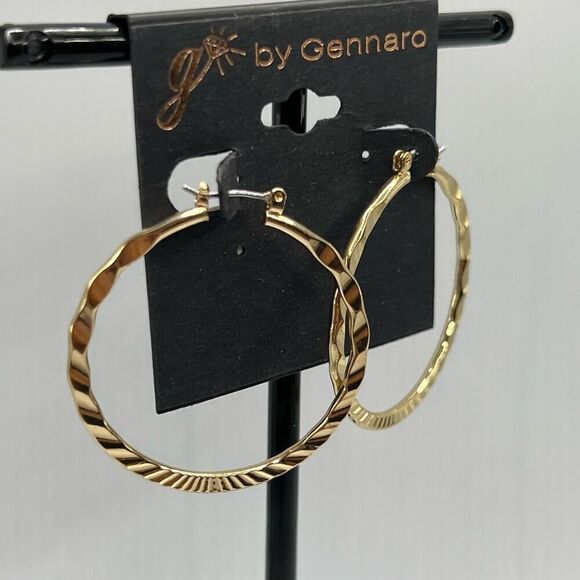 G by Gennaro Gold Hoop Earrings $16ea / 3 for $25 - Picture 1 of 6